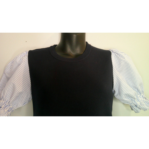 Nanette Lepore Short Sleeve Twofer Crewneck Sweater 3/4, Flutter Sleeve XS - Picture 4 of 8